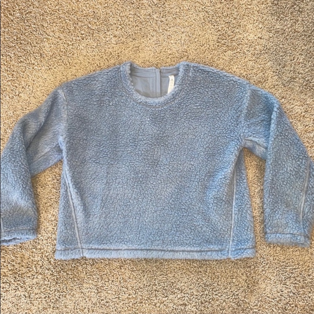 Lululemon Wool Whenever Crew Sherpa Blue Size 10